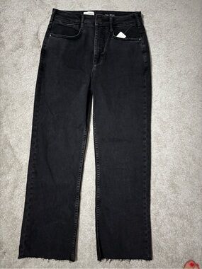 Pilcro Black Straight-Leg Jeans